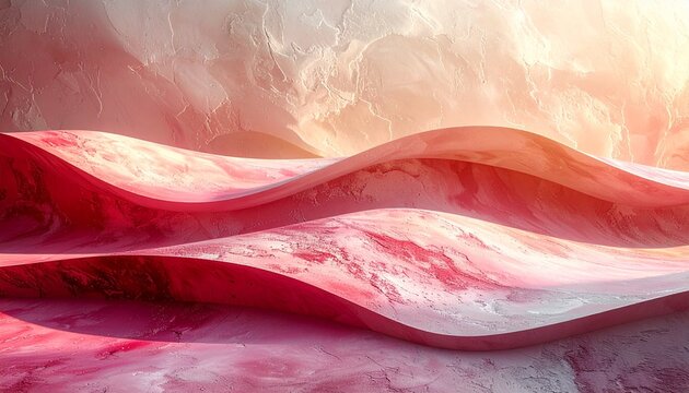 Warm Plaster and Ruby Stone Abstract Luxury Background with Fine Dust Grain and Soft Atmospheric Depth