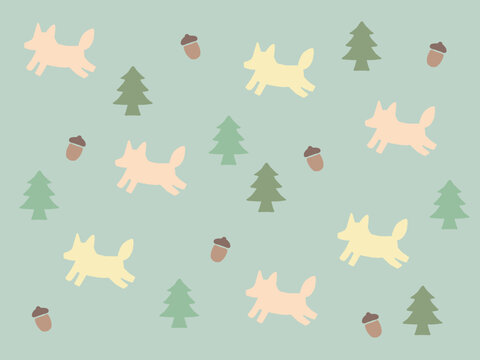 キツネの森の壁紙