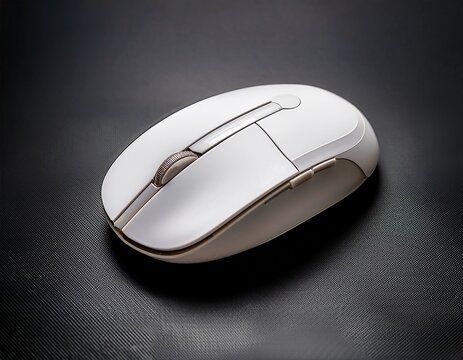 elegant white computer mouse a studio shot of a modern wireless peripherals for desktop and laptop use