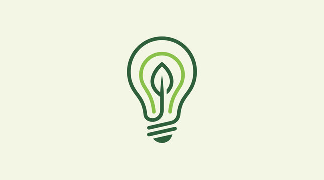 Eco-Friendly Idea: An elegant and environmentally conscious graphic symbolizing innovative ideas, sustainability, and green thinking. 