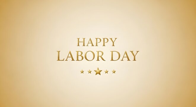 Happy labor day celebrating workers and the end of summer with festive greetings