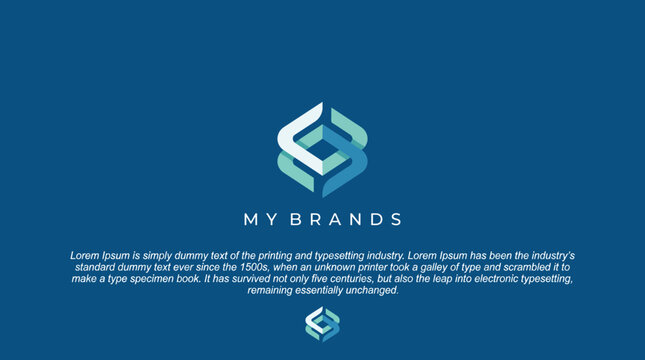 A sleek and modern branding design showcasing the My Brands logo with a professional and clean look, perfect for a range of business applications and corporate identity.