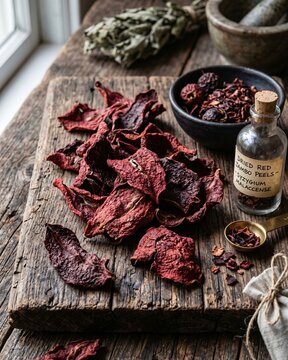 Red jambo dried peel herbal medicine (Syzygium malaccense)
