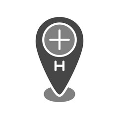 Obraz premium Location hospital Icon Design