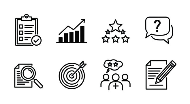 Collection of flat icons for business and communication Vector