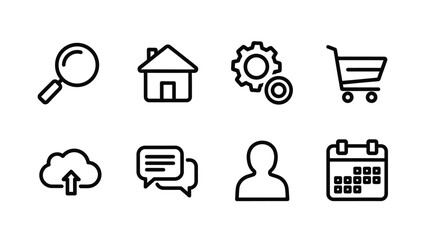 Fototapeta premium Vector set of simple house and home icons Vector
