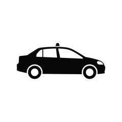 Obraz premium Yellow City Taxi Cab Urban Transport Icon