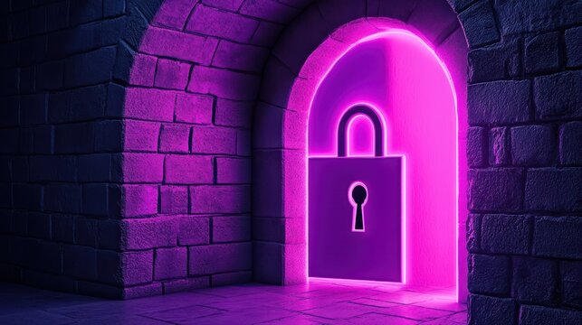 Purple light emanates from open door s threshold mysterious purple glow emerges from dark doorway