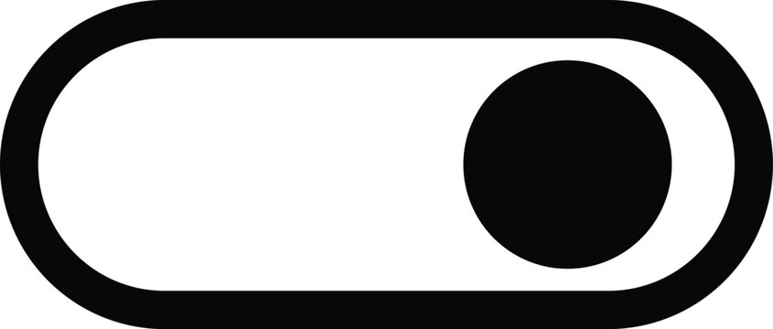 Toggle switch interface element on transparent background digital design.