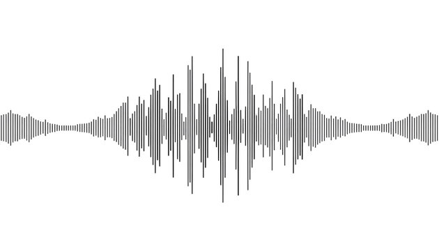 Sound wave for the concept of audio and technology.