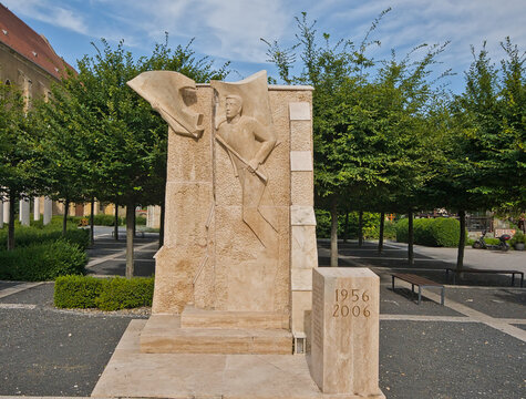 
Memorial of the 1956 Hungarian Revolution by Lajos Orr in Keszthely Castle Garden, Hungary 
