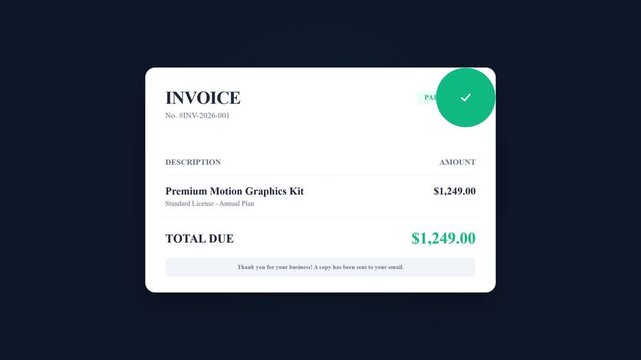 Modern Invoice Template Design with Clean Typography and Minimalist Aesthetic.