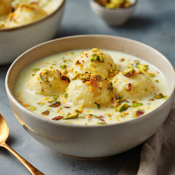 Bengali Dessert Rasmalai Premium Image