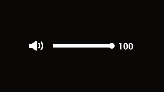 Audio Volume Indicator at Level 67. Center Number 67 likely represents the current volume level (out of 100).