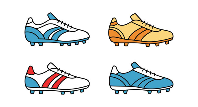 Soccer Cleats Line art vector minimal abstract design