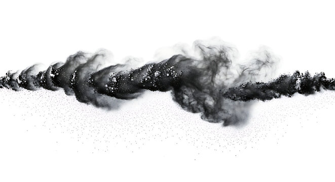 Abstract black smoke explosion cloud