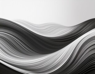 Fototapeta premium abstract black wavy lines pattern on white background texture