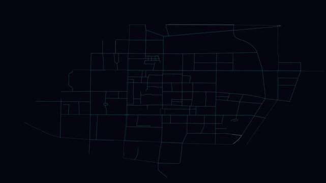 Wuwei, China, City Infrastructure Expansion Animation, Urban Visualization Technology