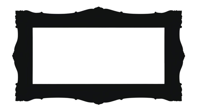 Picture frame provides a rectangular cutout for artistic projects and professional graphic layouts.