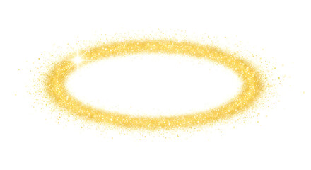 Naklejka premium Glowing golden halo symbol