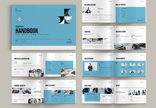 Employee Handbook Landscape Layout Template