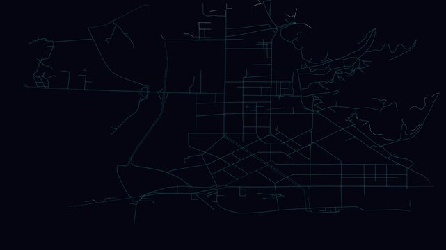 Dushanbe, Tajikistan, City Infrastructure Expansion Animation, Urban Visualization Technology