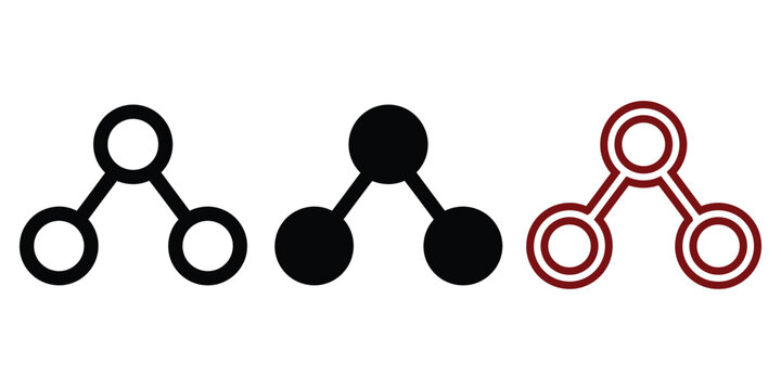 Graph Theory Representations of Different Types of Graph Structures in Mathematical Diagrams Vector Contact Icons