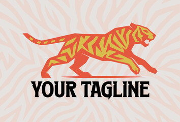 creative silhouette logo of tiger for iconic branding design © Yanti83