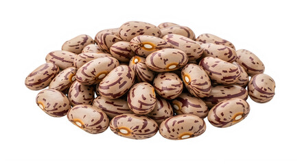 Obraz premium Close-up of roasted coffee beans in a pile isolated on transparent background