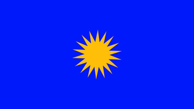 The flag of the Republic of the Congo waving in the wind in a video