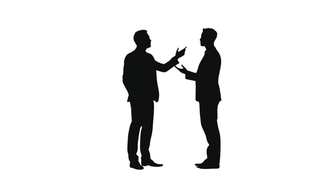 Partners communicate effectively while standing together to discuss new project developments today.