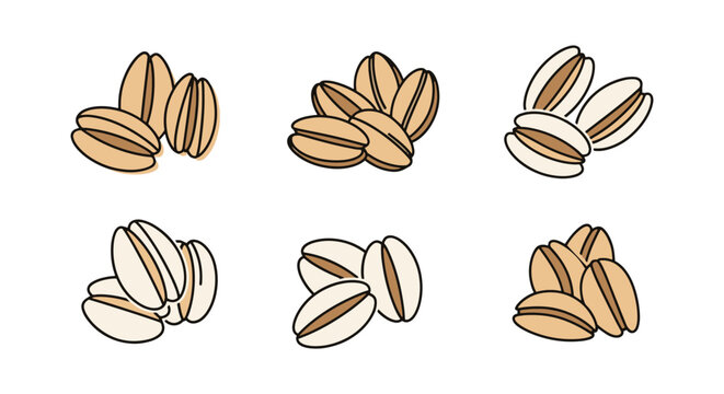 Rolled Oats Line art vector abstract simple illustration