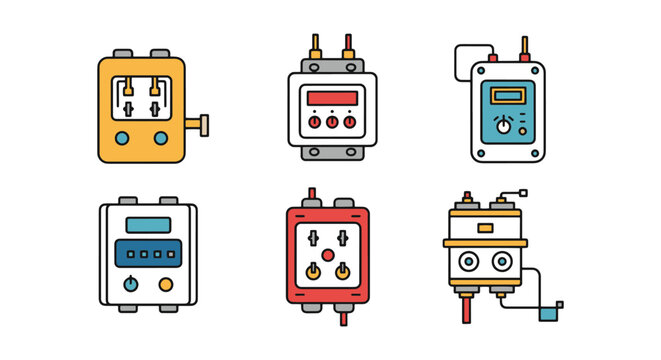 Surge protector Line art simple abstract illustration