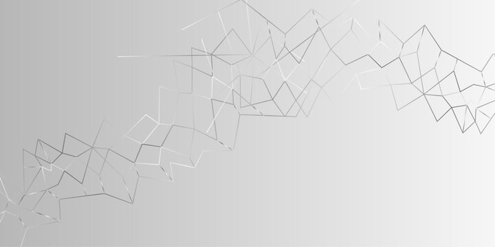 Chaotic abstract line background. Random geometric line seamless pattern. White texture abstract background with lines design, empty space, universe concept. Abstract network polygonal connect lines 
