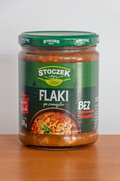Pruszcz Gdanski, Poland - April 11, 2026: Stoczek flaki wolowe po zamojsku, traditional Polish meat stew.