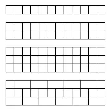 Black and white vector illustration of logic puzzles and spatial reasoning exercises typical for elementary school or IQ tests.