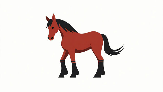 vector illustration of a horse