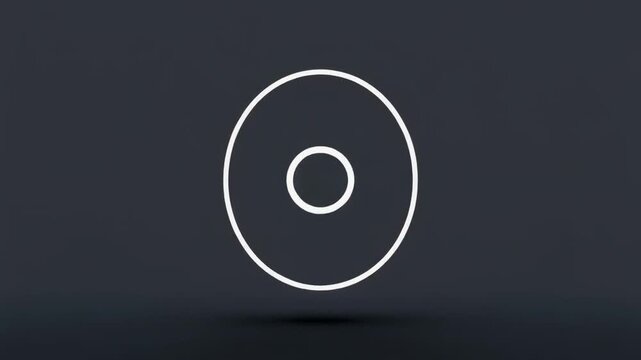 Abstract Circle Animation Loop - Expanding and Contracting Rings