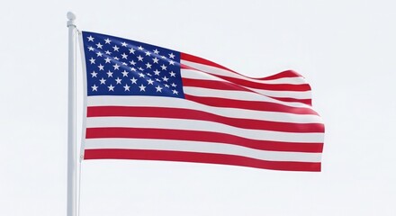 Fototapeta premium American flag waving celebrating flag day and patriotic pride in the usa