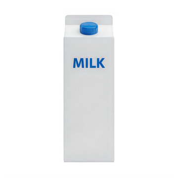Fresh milk in a tall plastic bottle with cap