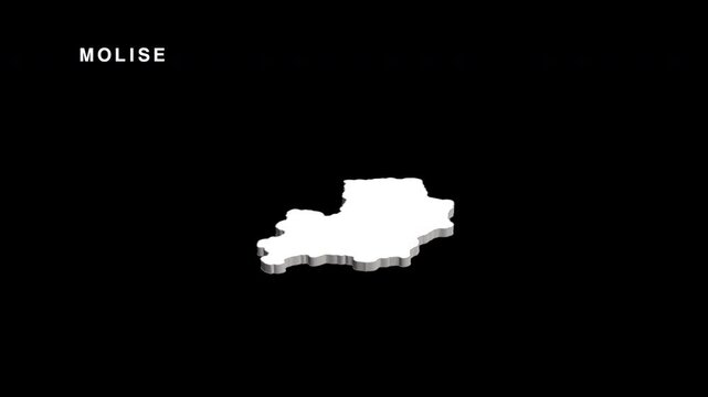 Molise italian region map floating animation