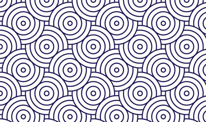 Fototapeta premium Concentric circles pattern in navy blue and white high-quality professional detailed modern elegant stylish 