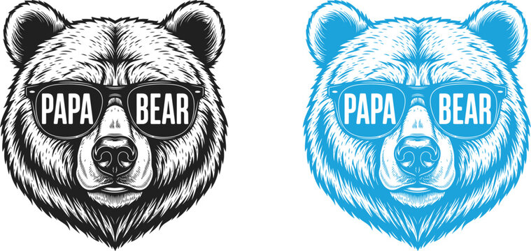 Happy fathers day to my papa bear celebrating dad with cool bear designs loving wishes