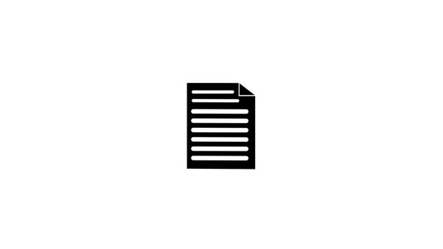 Document with Text and Orange Arrow Icon. Flat design illustration of a blue document icon with an orange arrow pointing right indicating transfer or export.