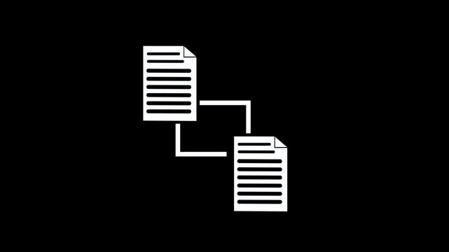 Computer and laptop data transfer with checklist icon on white background Keywords: computer, laptop, data transfer, information, document, checklist,