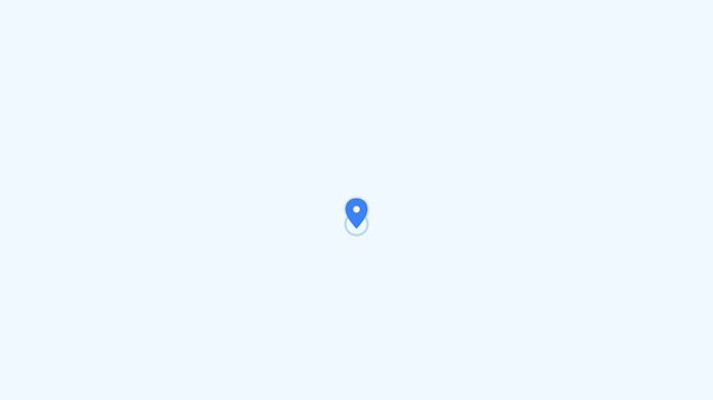 Animated Blue Location Pin Map Marker with Ripple Effect