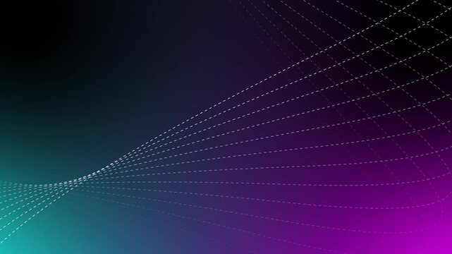 Prostrate smooth abstract curved line motion with colorful geometric circles animation video