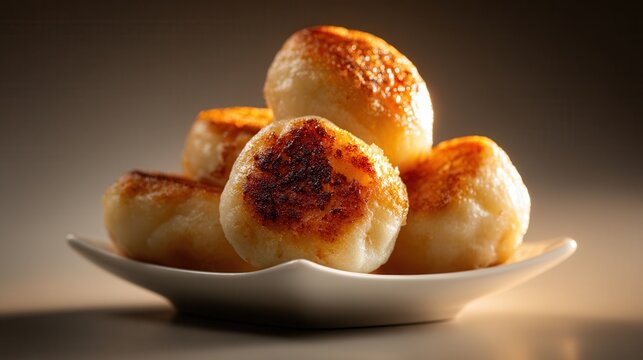 Delightful Polish kopytka dumplings served in warm lighting
