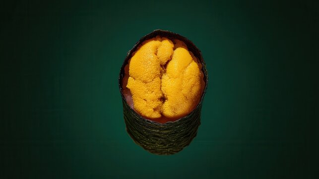 Vibrant uni gunkan maki captured in stunning detail