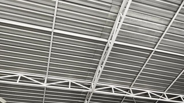 Industrial Interior with Corrugated Galvalume Roof Sheets